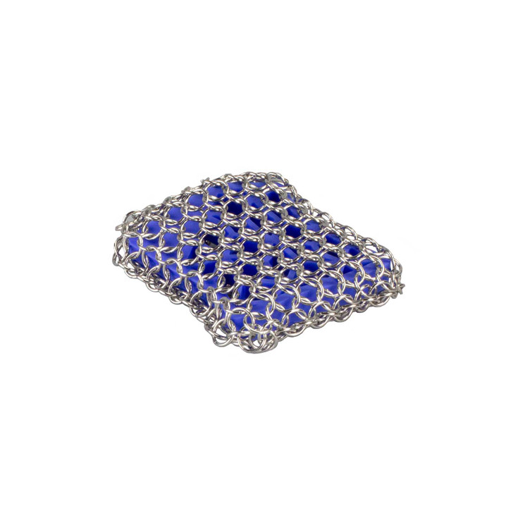 Blue Square Chainmail Scrubbing Pad