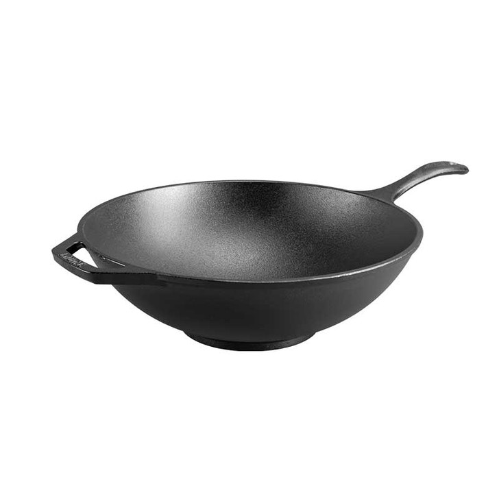 Chef Collection 12.5 Inch Cast Iron Wok