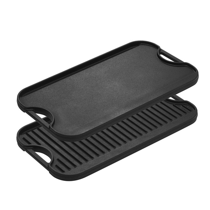 Cast Iron Reversible Grill / Griddle Plate
